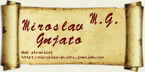 Miroslav Gnjato vizit kartica